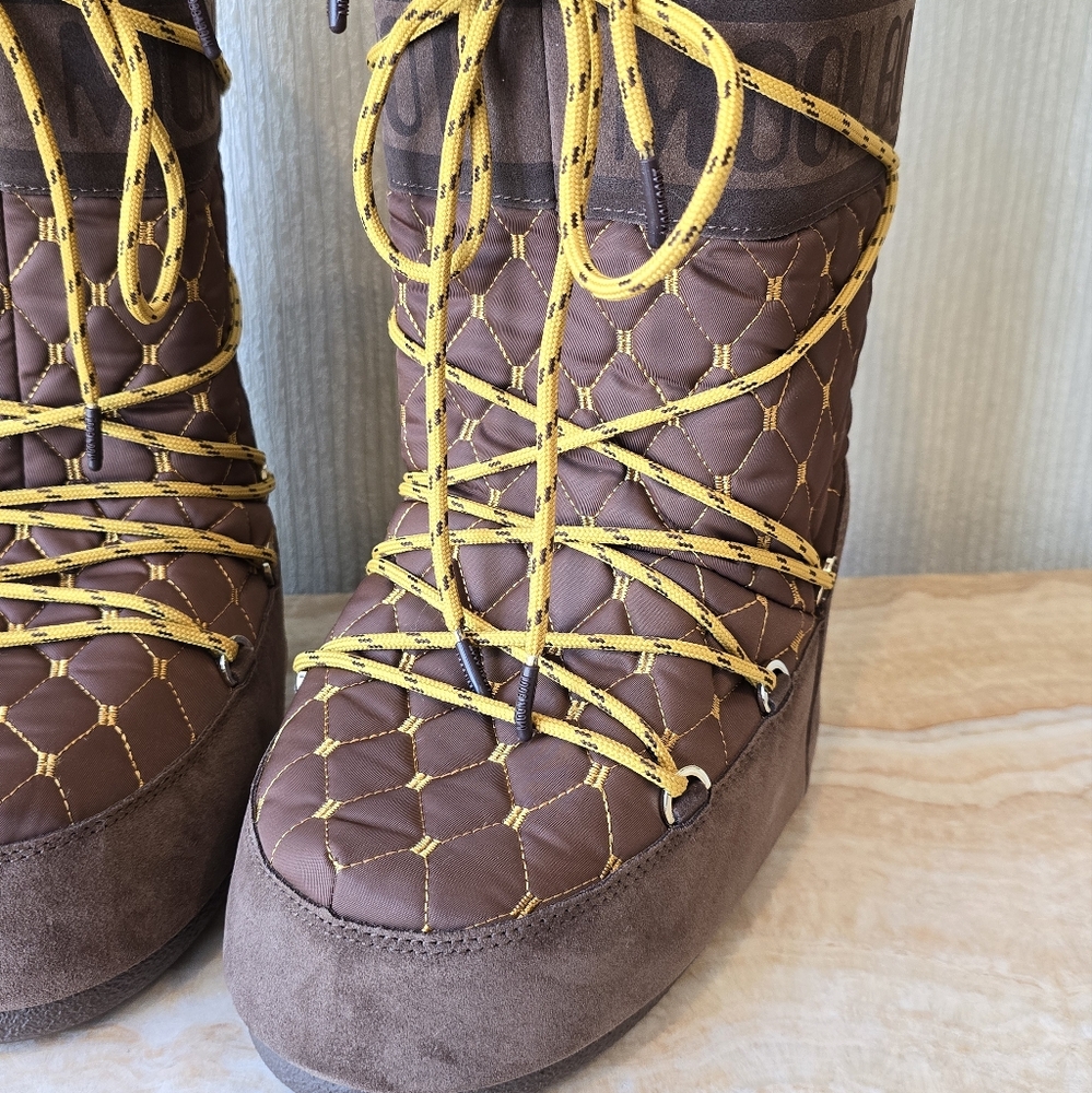 Moon Boot Icon suede quilted snow boots Brown Moon Boots Quilted Moon Boot Quilt - Picture 16 of 16